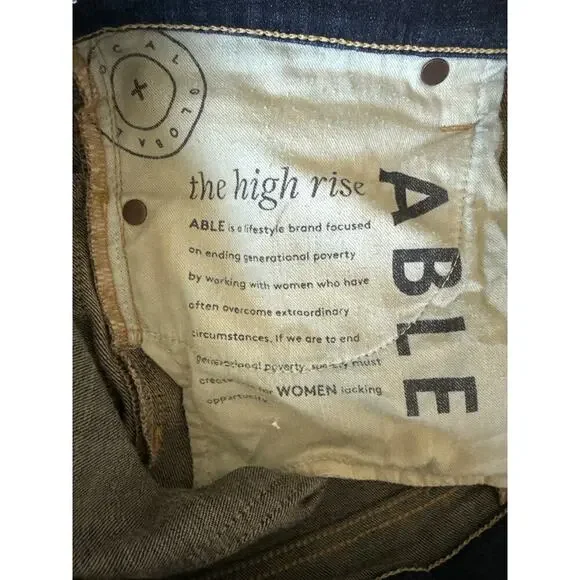 ABLE The High Rise Skinny Jeans Women’s Size 29 Dark Wash - Picture 7 of 9